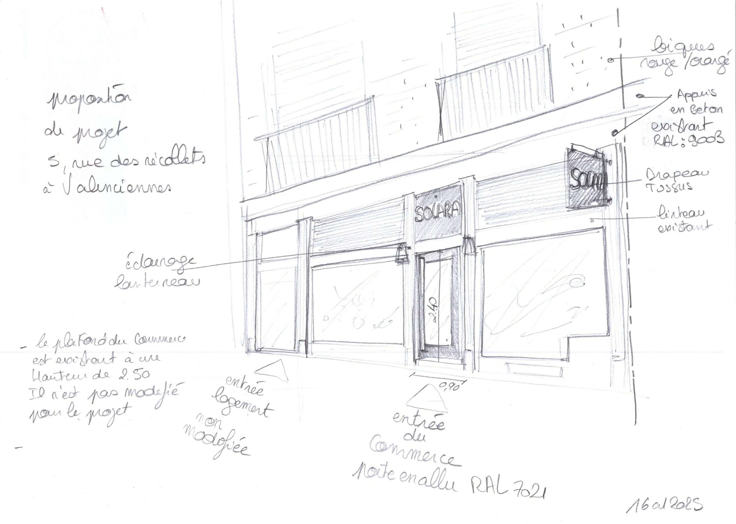 Croquis SOLARA Salon esthétique